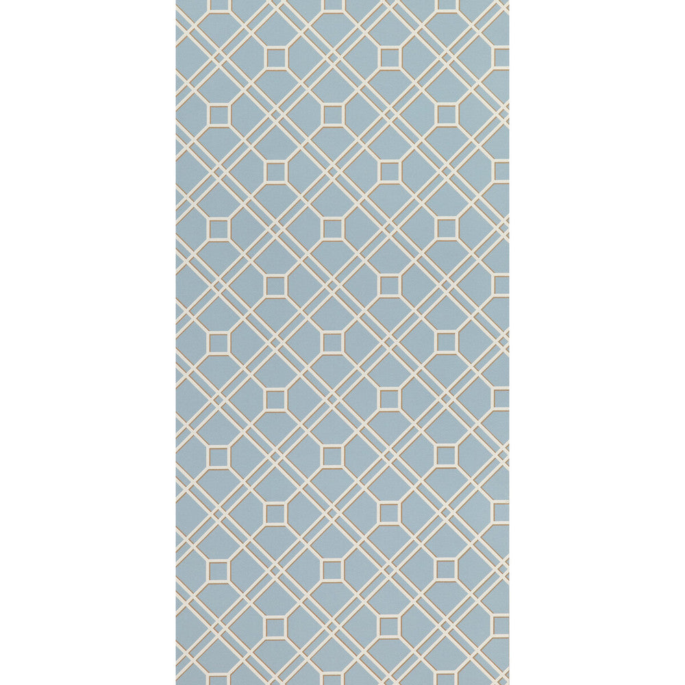 Langdale Trellis Soft Blue by G P & J Baker Wallcovering G P & J Baker Wallcovering Langdale Trellis Soft BlueWallcovering SIGNATURE II WALLPAPERS NON WOVEN - 100% United Kingdom </p><p>Repeat: H: 20.488, V: 6.895 20.488 - Fabric Carolina -