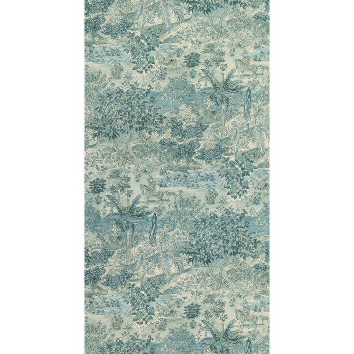 Ramayana Blue by G P & J Baker Designer Wallcovering SIGNATURE II WALLPAPERS PAPER - 100% United Kingdom - Horizontal: 26.989 and Vertical: 36.051 26.989 - Swanky Fabrics -