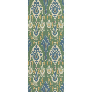 G P & J Baker Wallpaper Ikat Bokhara Emerald
