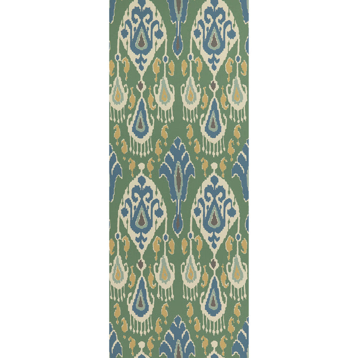 Ikat Bokhara Emerald by G P & J Baker Wallcovering G P & J Baker Wallcovering Ikat Bokhara EmeraldWallcovering SIGNATURE II WALLPAPERS NON WOVEN - 100% United Kingdom </p><p>Repeat: H: 20.488, V: 25.216 20.488 - Fabric Carolina -
