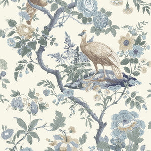 G P & J Baker Wallpaper Broughton Rose Blue