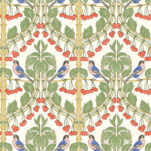 G P & J Baker Wallpaper Birds & Cherries Multi
