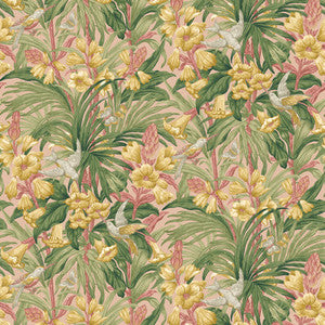 G P & J Baker Wallpaper Trumpet Flowers Blush