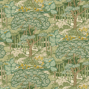 G P & J Baker Wallpaper Ruskin Green