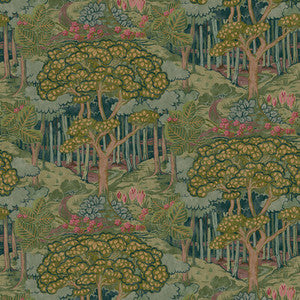 G P & J Baker Wallpaper Ruskin Emerald