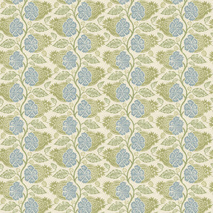 G P & J Baker Wallpaper Calcot Green/Blue