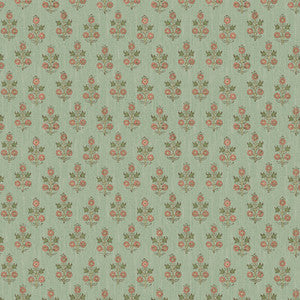 G P & J Baker Wallpaper Poppy Sprig Aqua/Blush