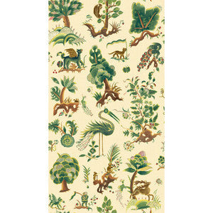 G P & J Baker Wallpaper Gertrude Document Green BW45127.1.0