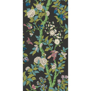 G P & J Baker Wallpaper Eldon Charcoal/Emerald BW45129.3.0