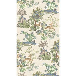 G P & J Baker Wallpaper Knight'S Tale Sage/Blue BW45138.6.0
