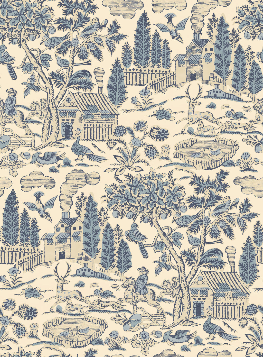 G P & J Baker Wallcovering Royal Blue