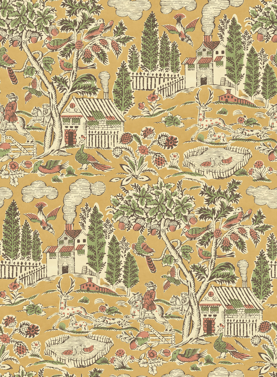 G P & J Baker Wallcovering Ochre
