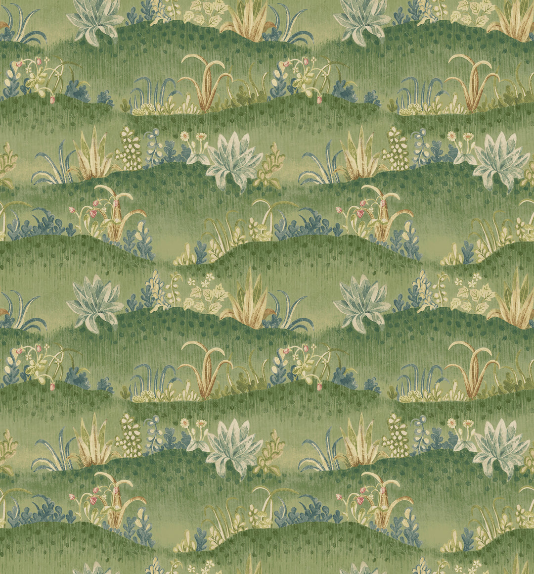 G P & J Baker Wallcovering Royal Green