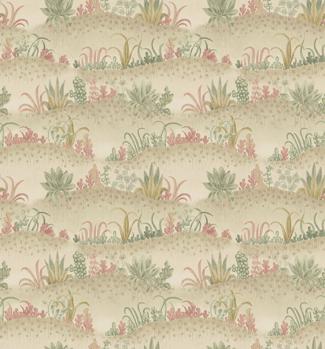 G P & J Baker Wallcovering Pink/Green