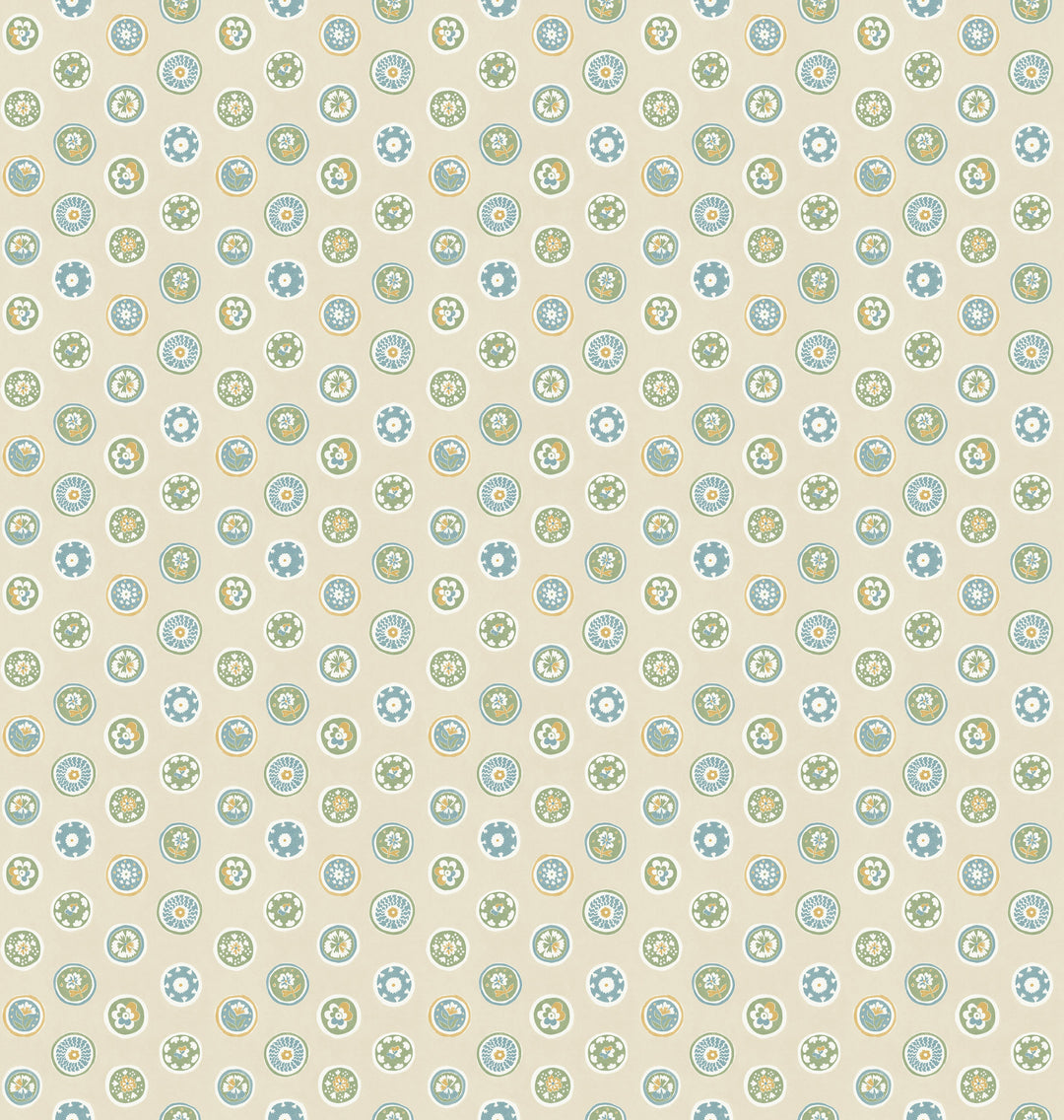 G P & J Baker Wallcovering Blue/Green