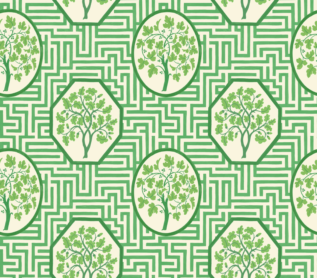 G P & J Baker Wallcovering Royal Green