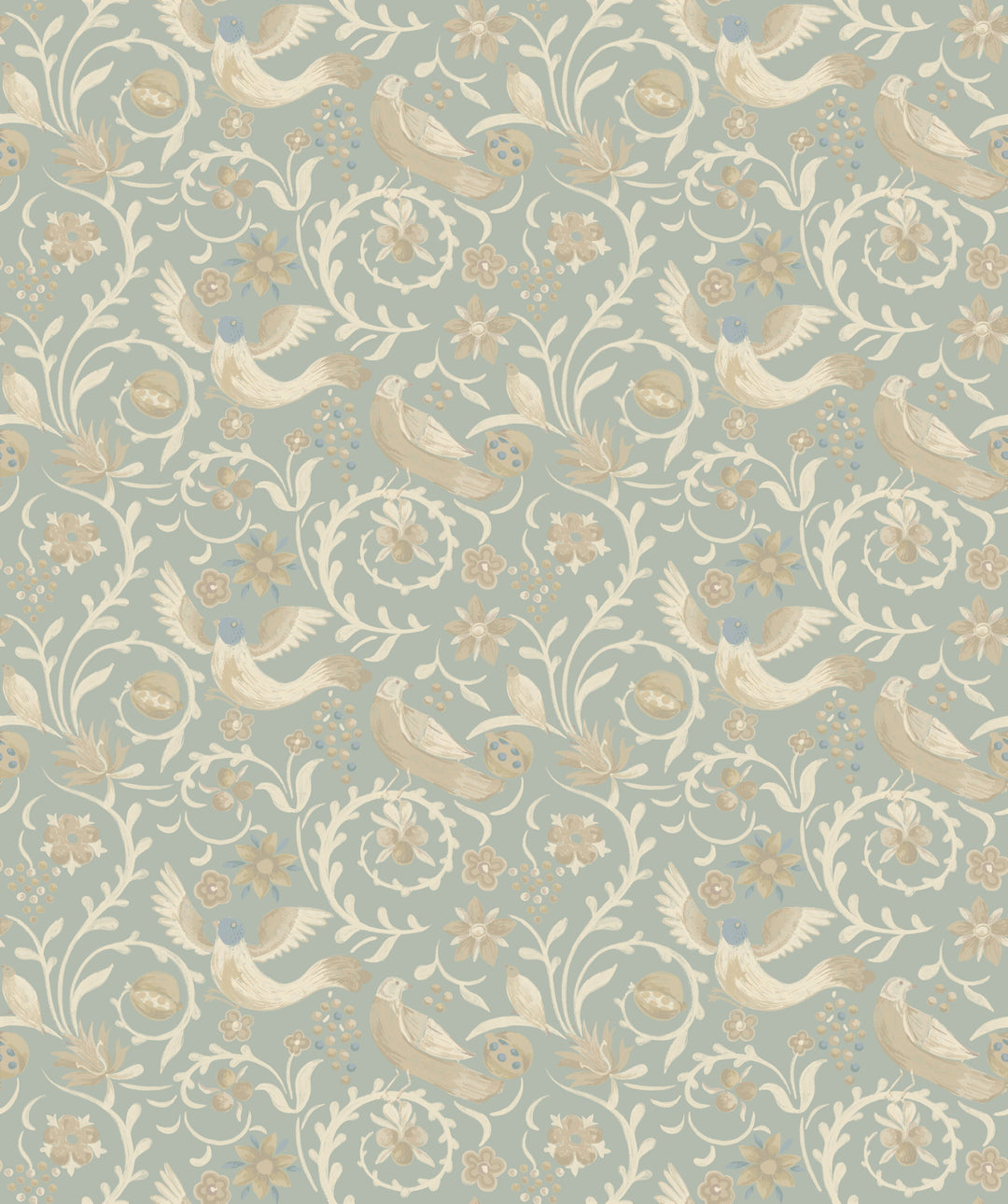 G P & J Baker Wallcovering Old Blue
