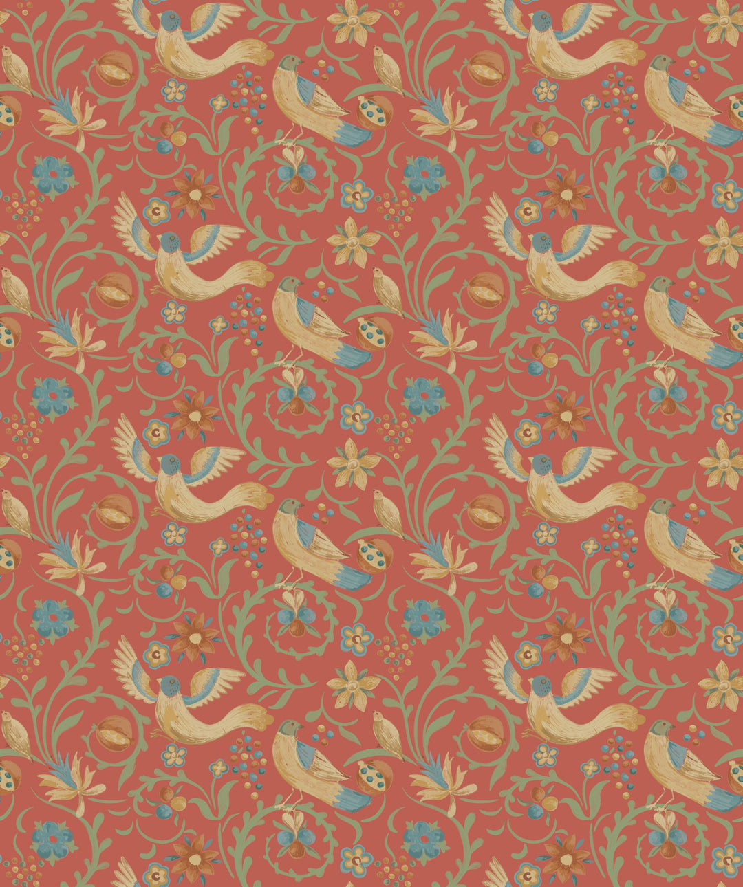 G P & J Baker Wallcovering Red