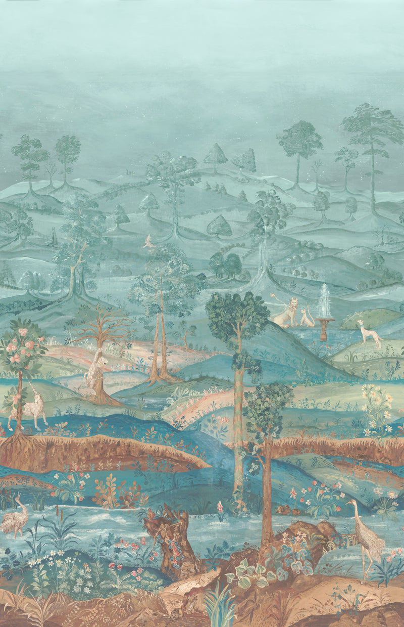 G P & J Baker Wallcovering Teal