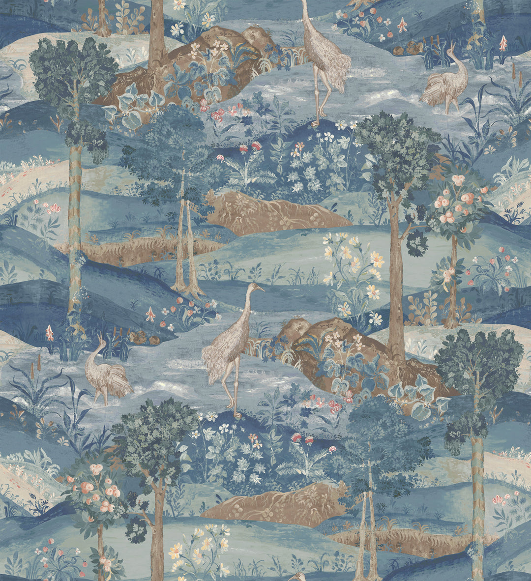 G P & J Baker Wallcovering Royal Blue