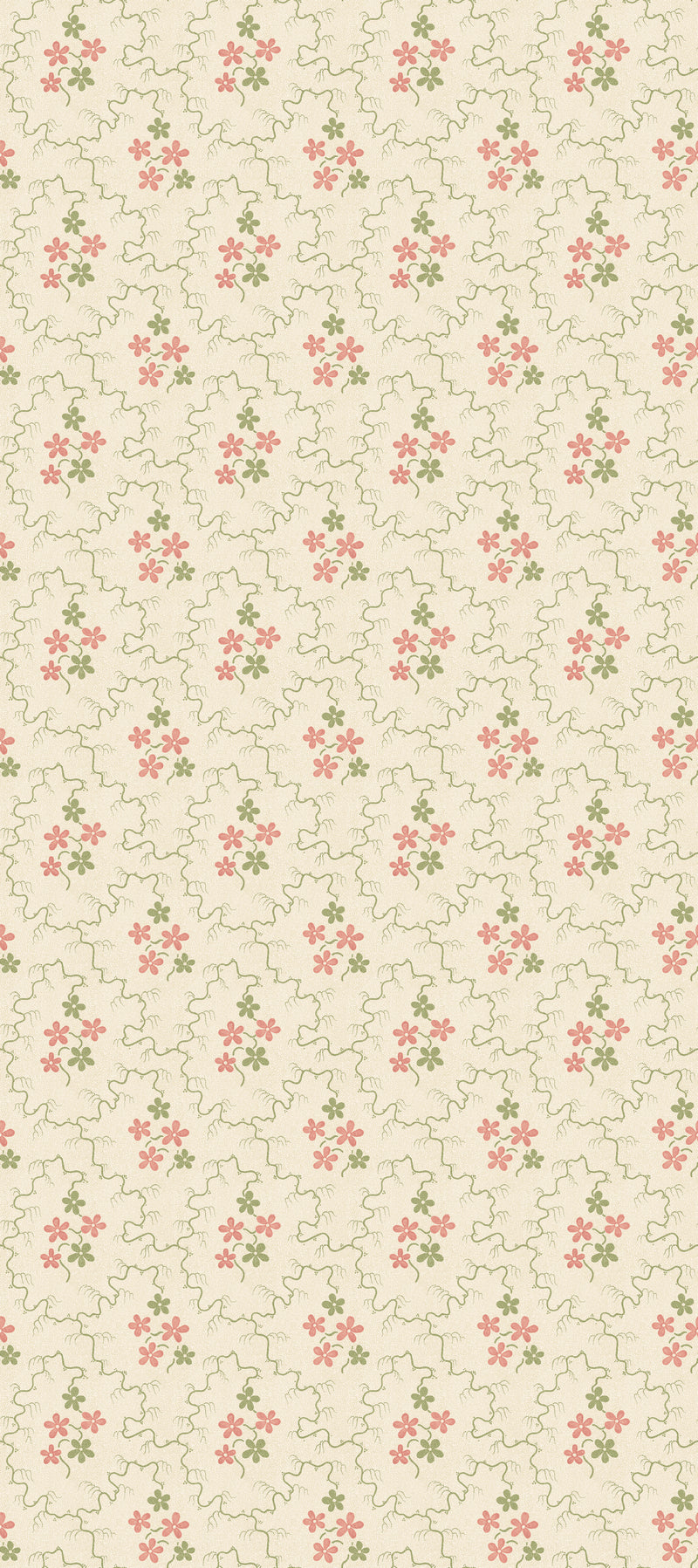 G P & J Baker Wallcovering Green/Red