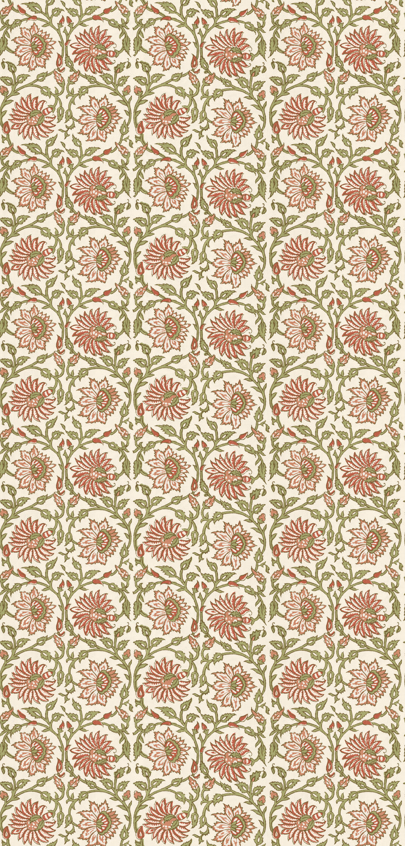 G P & J Baker Wallcovering Red/Green