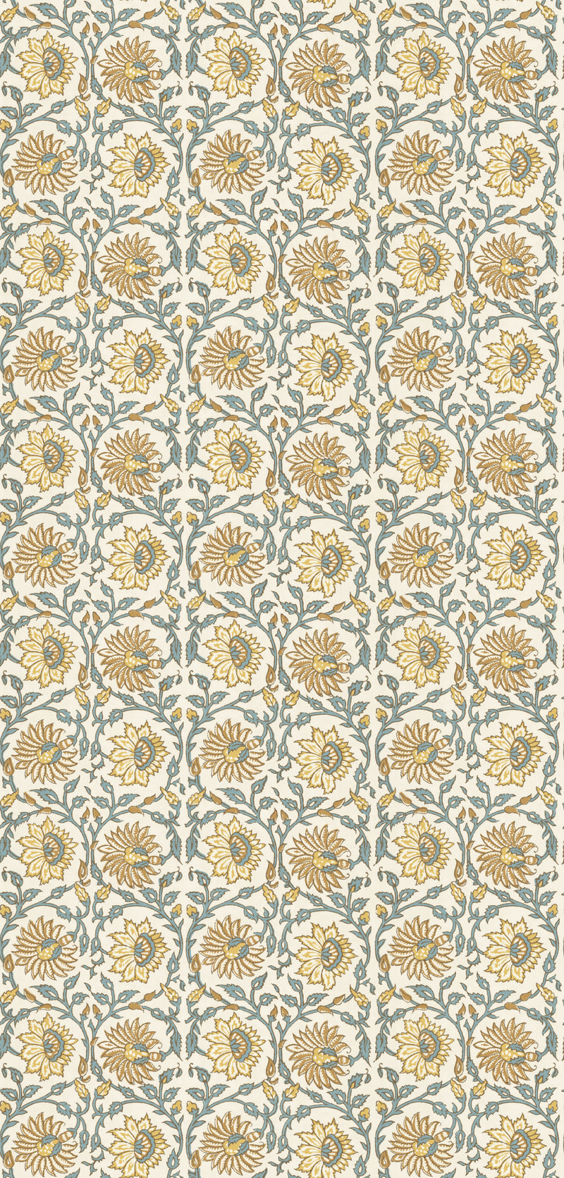 G P & J Baker Wallcovering Ochre/Teal