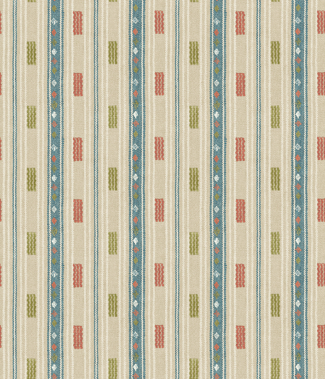 G P & J Baker Wallcovering Teal/Spice