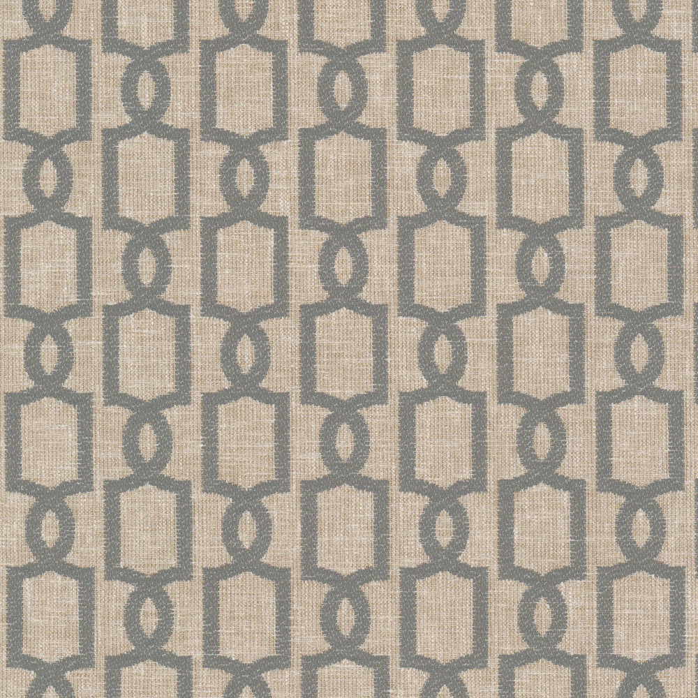 Byecroft 1 Shadow by Stout Designer Fabric RAINBOW LIBRARY ALMOND/GRANITE 67%POL 33%COT INDIA Horizontal: 3.375 and Vertical: 3.000 54 in - Swanky Fabrics -
