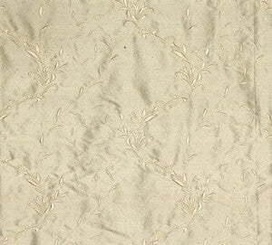 Old World Weavers Fabric Honeysuckle Embroidery Ivory BY07022010
