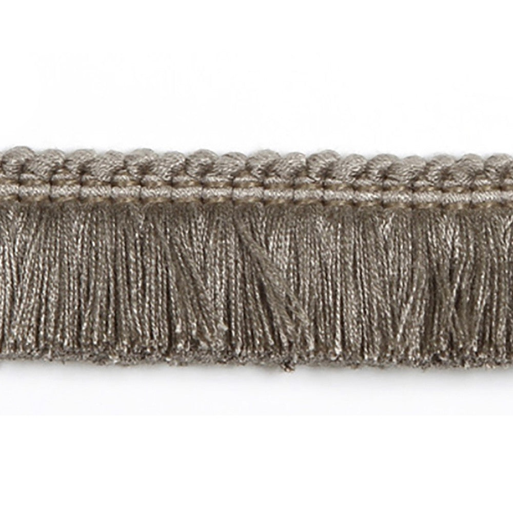 Hellenic Key Brushed Fringe Slate by Europatex Designer Fabric Hellenic 97% Fibranne, 2% Polyester, 1% Nylon 1.25 inches - Swanky Fabrics -