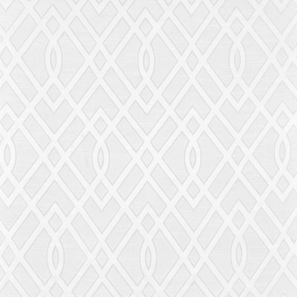 Cambridge C Pure White by Europatex Designer Fabric Cambridge 100% Polyester 7.5" H, 14" V 110.00 inches - Swanky Fabrics -