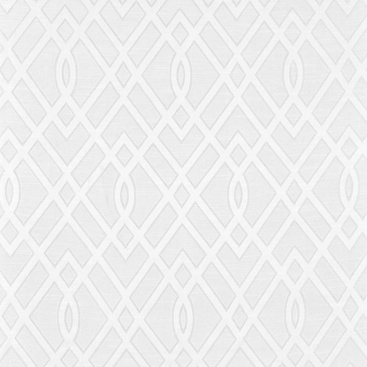 Cambridge C Pure White by Europatex Designer Fabric Cambridge 100% Polyester 7.5" H, 14" V 110.00 inches - Swanky Fabrics -