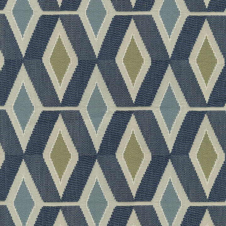 Mod 308 Marine by ABBEYSHEA Designer Fabric 100% Polyester China 27,000 Double Rubs (Wyzenbeek) </p><p>Repeat: Horizontal: 4.5" (114 cm) Up the Roll and Vertical: 3.25" (8.2 cm) Across the Roll 54" (137 cm) - Swanky Fabrics -