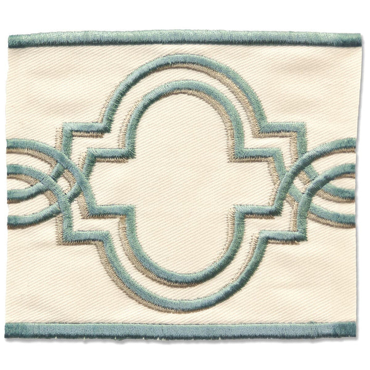 Cannes 2 Porcelain by Stout Designer Trim NEW WORLD TAPES & BORDERS 65%COT 35%SVI CHINA Horizontal: 4 and Vertical: 0 3.38 in - Swanky Fabrics -