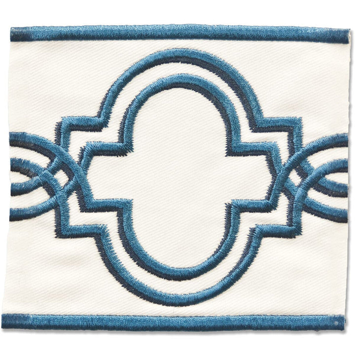 Cannes 6 Royal by Stout Designer Trim New World Tapes & Borders 65% Cotton 35% Spun Viscose CHINA Horizontal: 4 and Vertical: 0 3.38 in - Swanky Fabrics -
