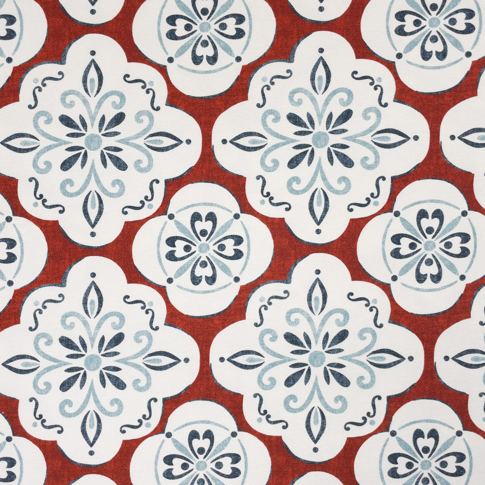 Casey 1 Festival by Stout Designer Fabric RAINBOW LIBRARY CAMELLIA/CLAY 100%COT SPAIN Horizontal: 9.000 and Vertical: 9.000 54 in - Swanky Fabrics -