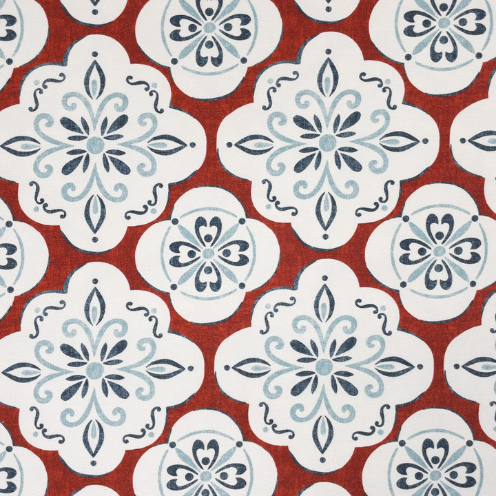 Casey 1 Festival by Stout Designer Fabric RAINBOW LIBRARY CAMELLIA/CLAY 100%COT SPAIN Horizontal: 9.000 and Vertical: 9.000 54 in - Swanky Fabrics -