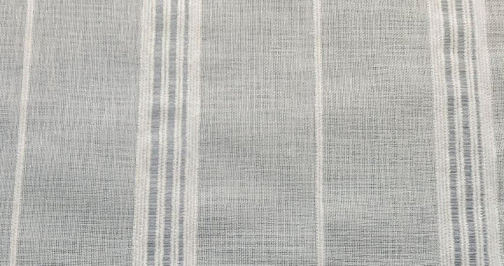 Casper Bleach White by Norbar Designer Fabric SHEER MADNESS 100% POLYESTER CHINA 3 1/2"H 118 - Swanky Fabrics -