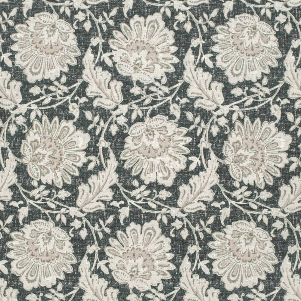 CB600-251 by Charlotte Designer Fabric Shades of Onyx 98% Polyester, 2% Linen Asia Exceeds 30,000 Wyzenbeek Rubs (Heavy Duty) Horizontal 14" x Vertical 14" 54 Inches - Swanky Fabrics -