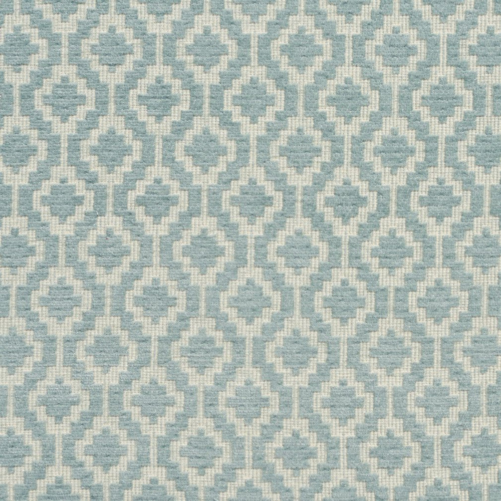 CB700-207 by Charlotte Designer Fabric Shades of Teal 100% Woven Polyester Asia Exceeds 80,000 Wyzenbeek Rubs (Heavy Duty) Horizontal: 1.5" x Vertical: 1.5" 54 Inches - Swanky Fabrics -