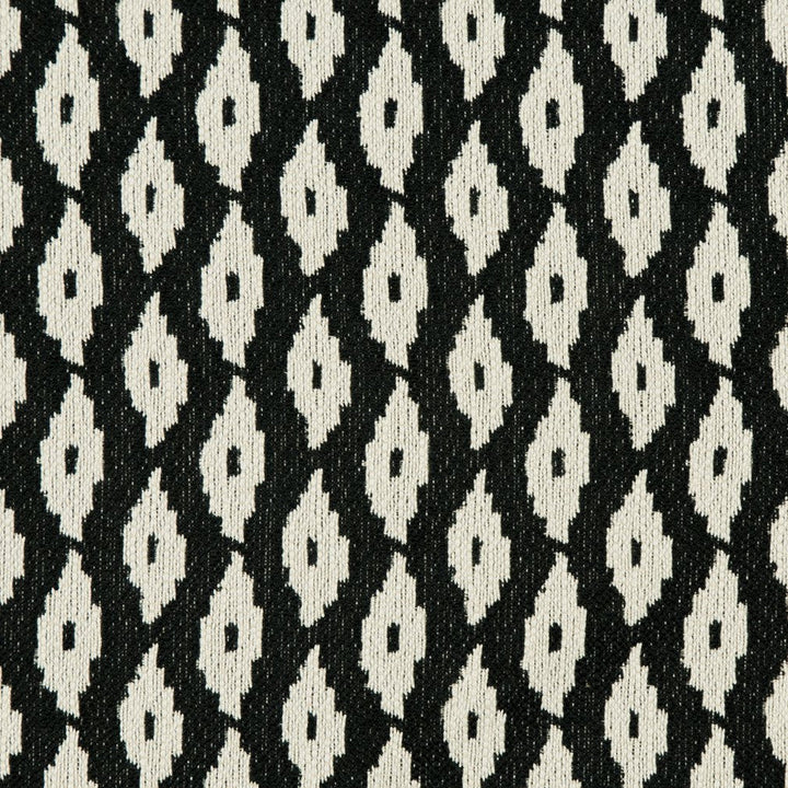 CB800-124 by Charlotte Designer Fabric Black & White 100% Woven Polyester Made In USA Exceeds 66,000 Wyzenbeek Rubs (Heavy Duty) Horizontal: 2" x Vertical: 2" 54 Inches - Swanky Fabrics -
