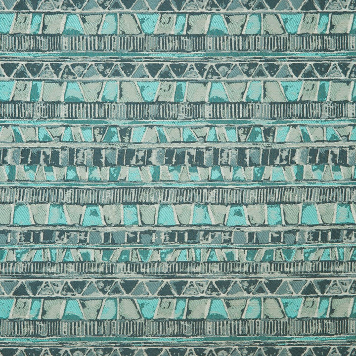 CB800-127 by Charlotte Designer Fabric Shades of Teal 85% Polyester, 15% Rayon Asia Exceeds 110,000 Wyzenbeek Rubs (Heavy Duty) </p><p>Repeat: Horizontal: 7" x Vertical: 11.5" 54 Inches - Swanky Fabrics -