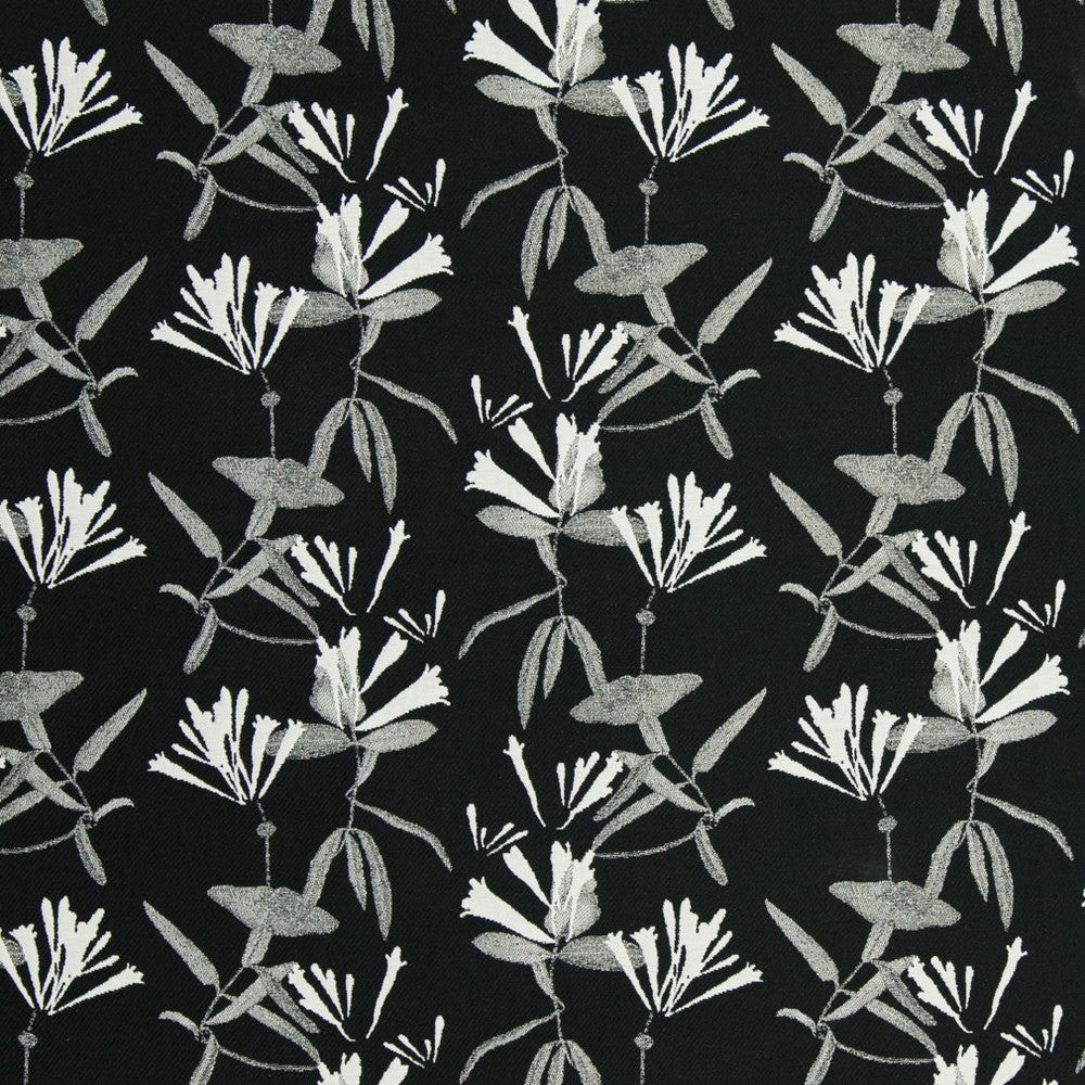 CB800-130 by Charlotte Designer Fabric Black & White 58% Polyester, 42% Cotton Asia Exceeds 110,000 Wyzenbeek Rubs (Heavy Duty) Horizontal: 14.5" x Vertical: 10.5" 54 Inches - Swanky Fabrics -