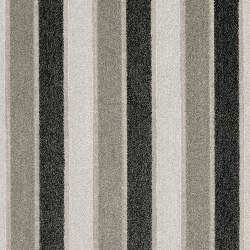 CB800-136 by Charlotte Designer Fabric Shades of Graphite 82% Polyester, 13% Cotton, 5% Acrylic Spain Exceeds 60,000 Wyzenbeek Rubs (Heavy Duty) Horizontal 5.5" 54 Inches - Swanky Fabrics -