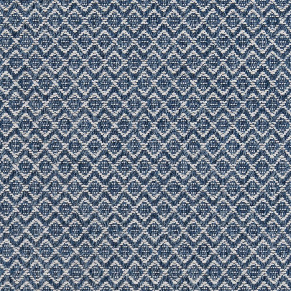 CB800-224 by Charlotte Designer Fabric Shades of Indigo 63% Olefin, 33% Cotton, 4% Polyester Made In USA Exceeds 60,000 Wyzenbeek Rubs (Heavy Duty) Horizontal 1" x Vertical 1.5" 54 Inches - Swanky Fabrics -