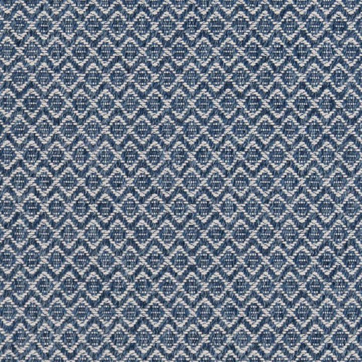 CB800-224 by Charlotte Designer Fabric Shades of Indigo 63% Olefin, 33% Cotton, 4% Polyester Made In USA Exceeds 60,000 Wyzenbeek Rubs (Heavy Duty) Horizontal 1" x Vertical 1.5" 54 Inches - Swanky Fabrics -
