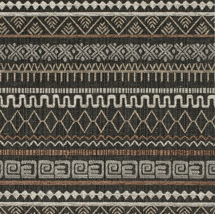 CB800-419 by Charlotte Designer Fabric Shades of Onyx 99% Polyester, 1% Linen Asia Exceeds 106,000 Wyzenbeek Rubs (Heavy Duty) Horizontal 2.25" x Vertical 14" 54 Inches - Swanky Fabrics -
