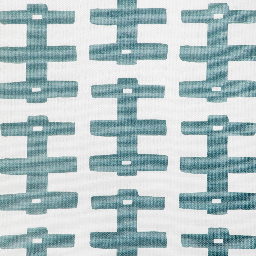 Caroline Cecil Textiles Fabric Bridge - Denim/Oyster