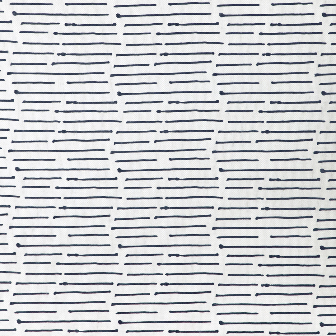 Caroline Cecil Textiles Fabric Ink Stripe - Dark Navy/Oyster